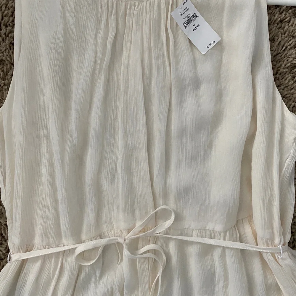 NWT Banana Republic Petite Medium White Tiered Mini Dress - Picture 10 of 14